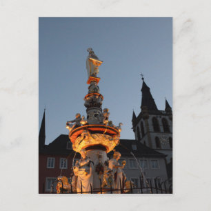 St Peter Brunnen im Trier Postkarte