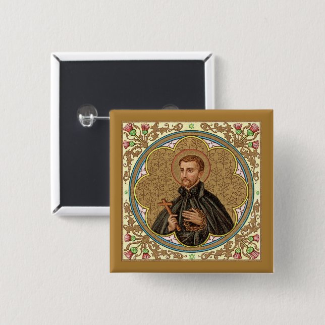 St. Peter Claver (BK 058) Square Button (Vorne & Hinten)