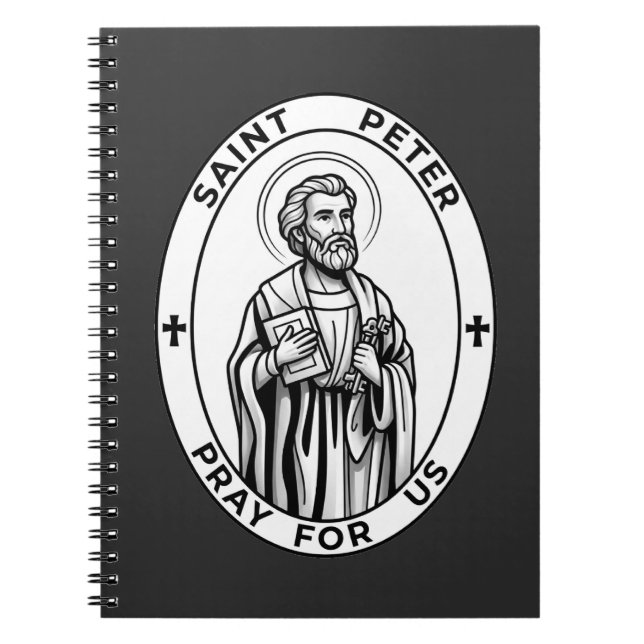 St. Peter der Apostel Emblem Katholischer Heiliger Notizblock (Vorderseite)