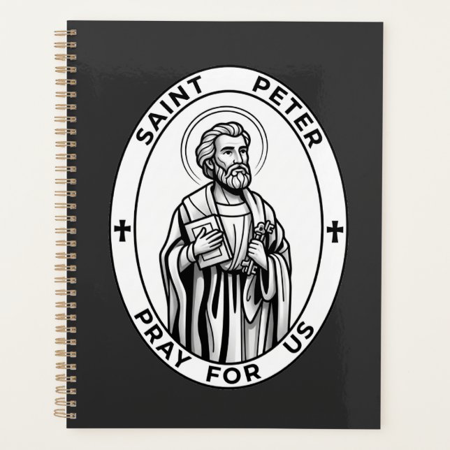 St. Peter der Apostel Emblem Katholischer Heiliger Planer (Vorderseite)