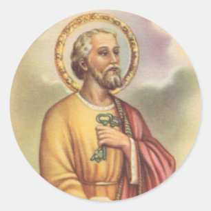 St. Peter der Apostel Erster Papst Runder Aufkleber