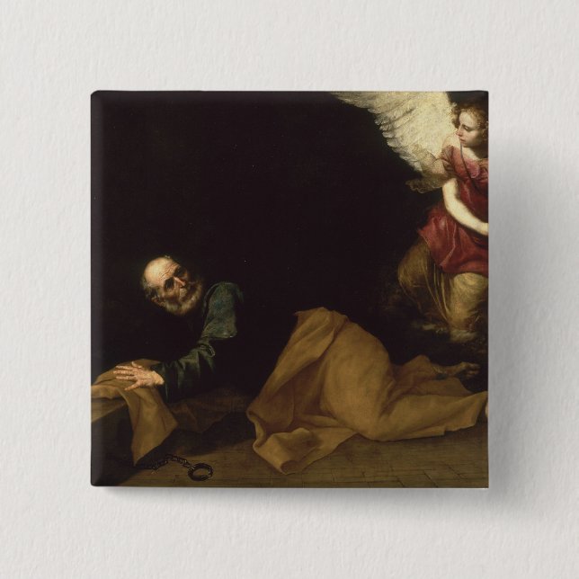 St Peter gab durch einen Engel, 1639 frei Button (Vorderseite)