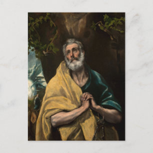 St. Peter in Tränen von El Greco Postkarte