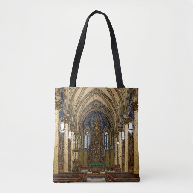 St. Peter Katholische Kirche Painterly Tasche (Vorderseite)