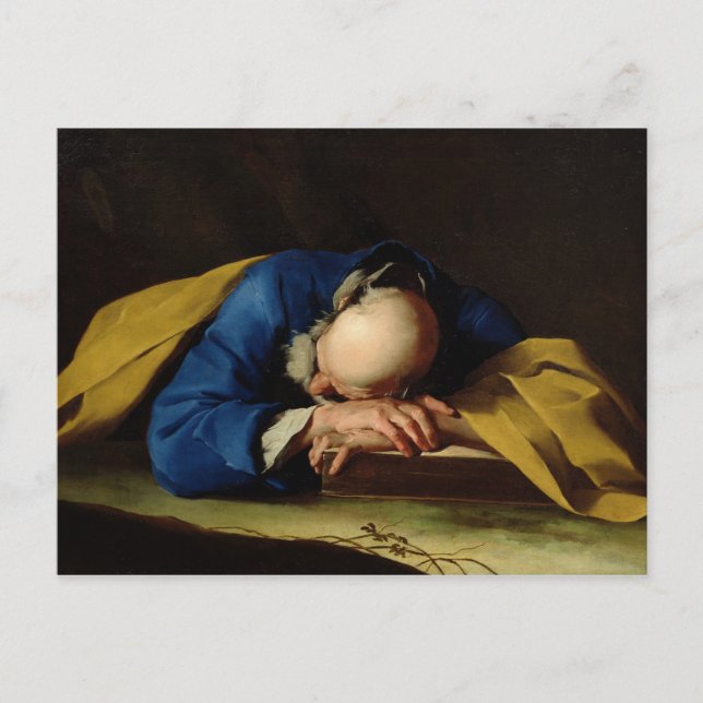 St. Peter oder St. Jerome Sleeping, c.1735-39 Postkarte (Vorderseite)