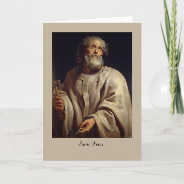 St Peter par Peter Paul Rubens, carte de voeux (Devant)