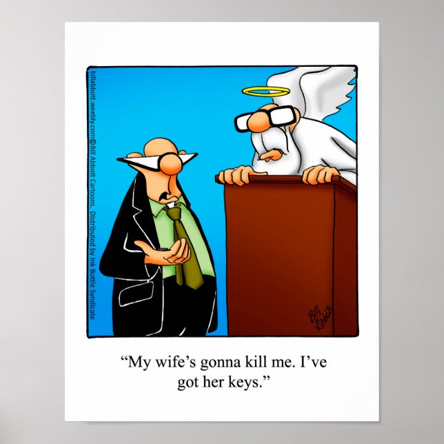 St. Peter Spaß "Ehefrau Keys" Poster (Vorne)