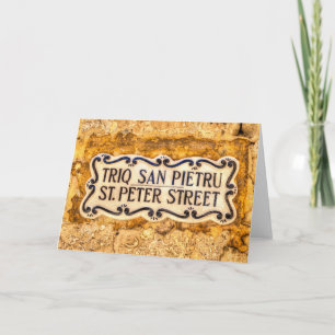 St Peter Street Sign Malta Karte