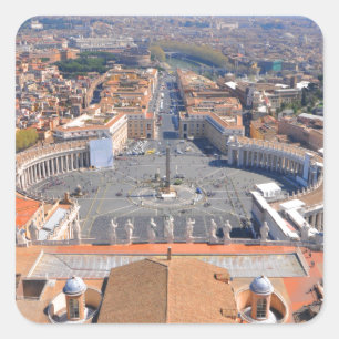 St- Peterquadrat in Vatikan, Rom, Italien Quadratischer Aufkleber