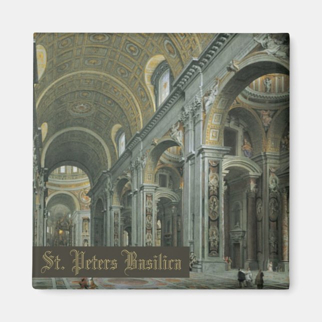 St Peters Basilica Vatikanisches Foto Kühlschrankm Magnet (Vorne)