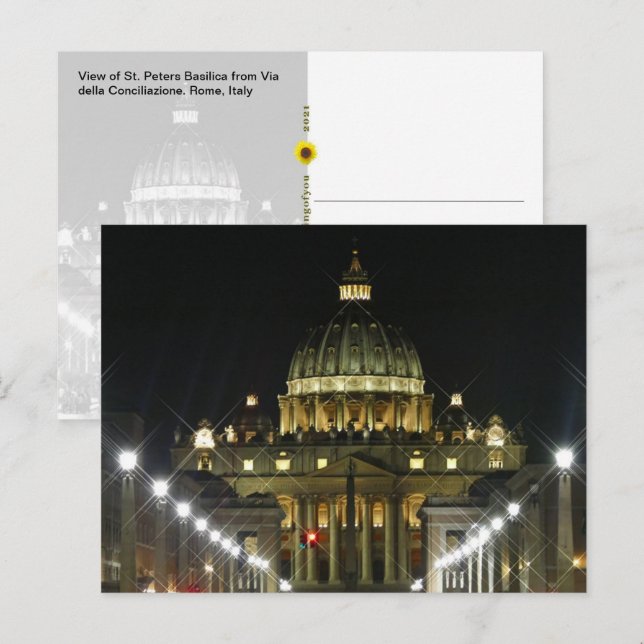 St. Peter's Sq. Via della Conciliazione - Postkart Postkarte (Vorne/Hinten)