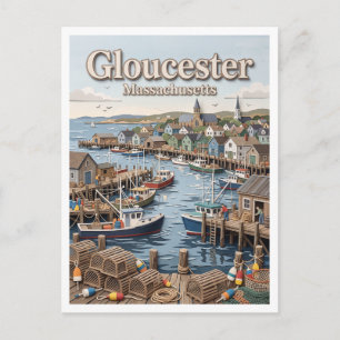 St. Peter's Square Gloucester Massachusetts Postkarte