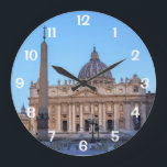 St. Peter's Square in Vatican City - Rome, Italy Große Wanduhr<br><div class="desc">St. Peter's Square in Vatican City at dawn - Rome,  Italy.</div>