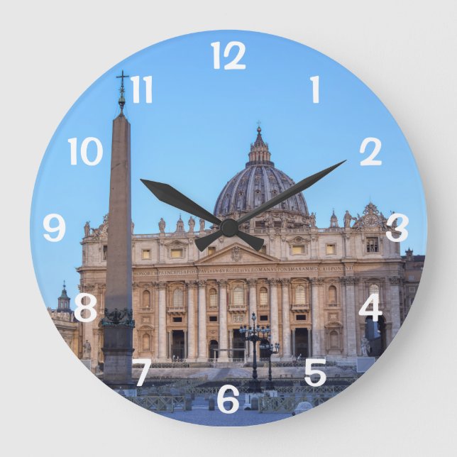 St. Peter's Square in Vatican City - Rome, Italy Große Wanduhr (Vorderseite)