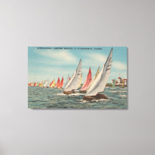 St. Petersburg, FL - Ansicht von BlitzRegatta Leinwanddruck