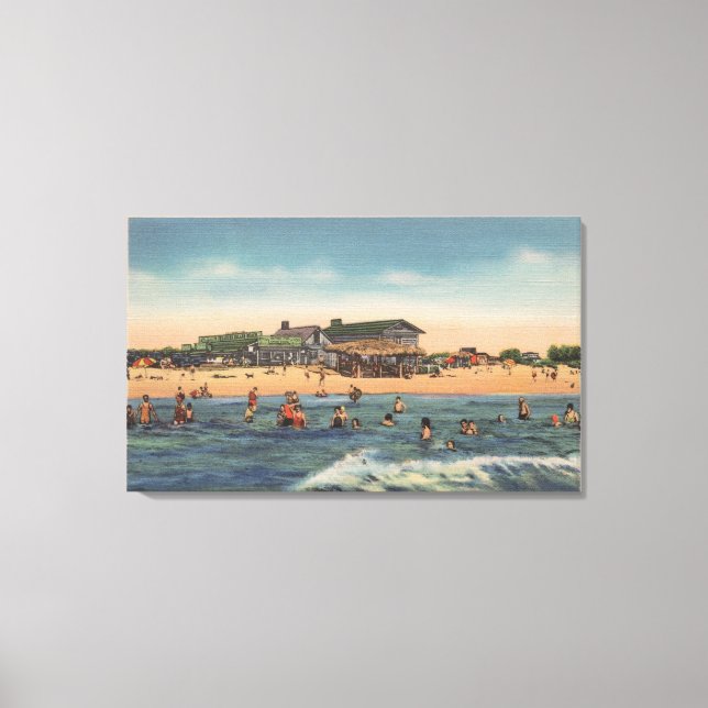 St. Petersburg, FL - Aussicht auf die Schatzinsel Leinwanddruck (Vorderseite)