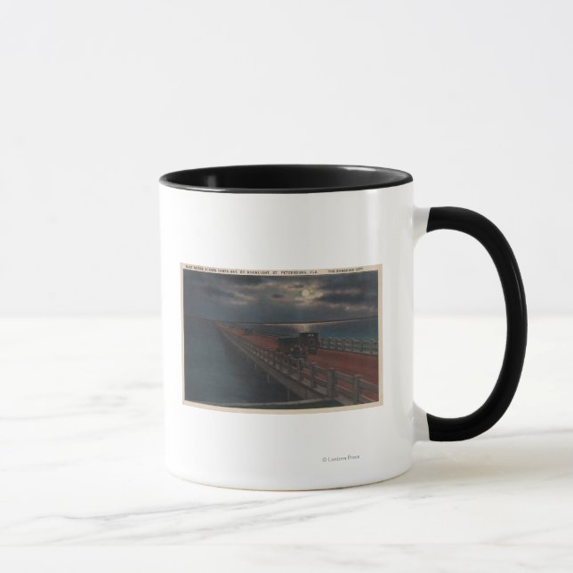 St. Petersburg, FL - Mondlichtansicht von Gandy Tasse (Rechts)