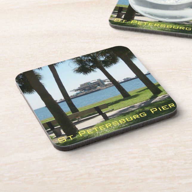 St. Petersburg Fl Pier Custom Untersetzer Set (Linke Seite)