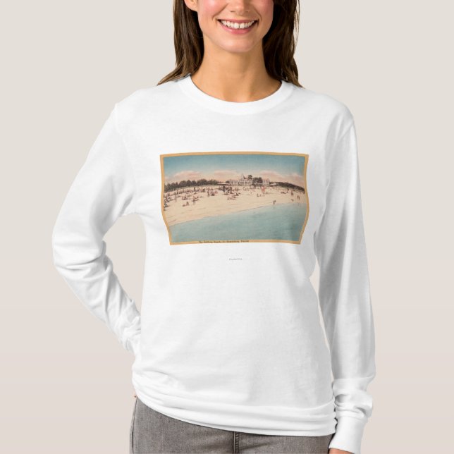 St. Petersburg, FL - Ufergegend-Ansicht von T-Shirt (Vorderseite)