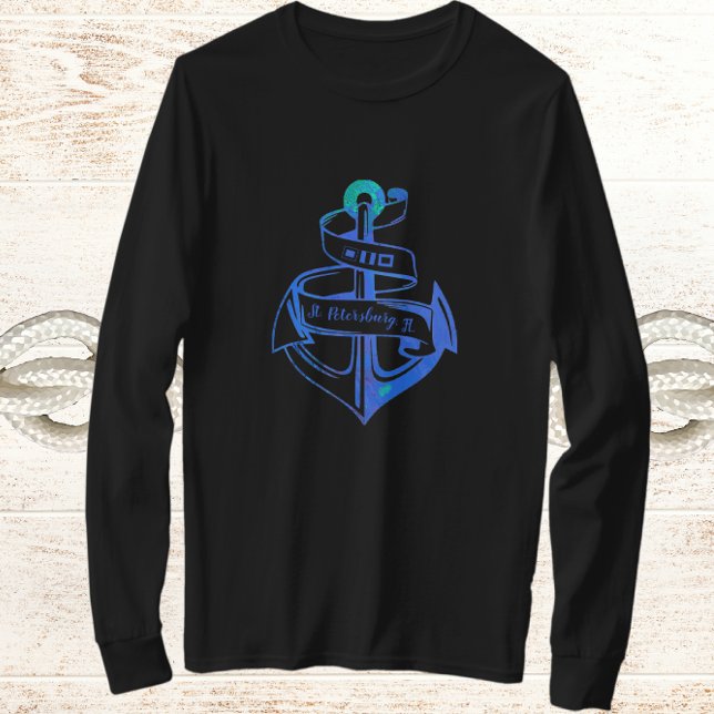 St. Petersburg Florida Blue Kedge Anchor T - Shirt (Von Creator hochgeladen)