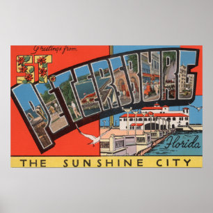 St. Petersburg, Florida - große Buchstabe-Szenen 3 Poster