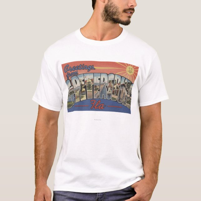 St. Petersburg, Florida - große Buchstabe-Szenen 3 T-Shirt (Vorderseite)