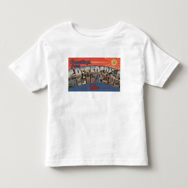 St. Petersburg, Florida - große Buchstabe-Szenen 4 Kleinkind T-shirt (Vorderseite)