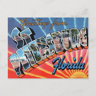 St. Petersburg Florida großes Buchstabe Postkarte
