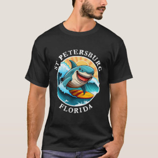 St Petersburg Florida Happy Surfshai T-Shirt