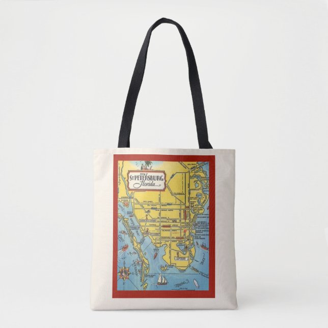 St Petersburg - Florida Karte Tasche (Vorderseite)
