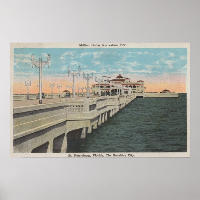St. Petersburg, Florida - Sicht auf Mio. Dollar Poster (Vorne)