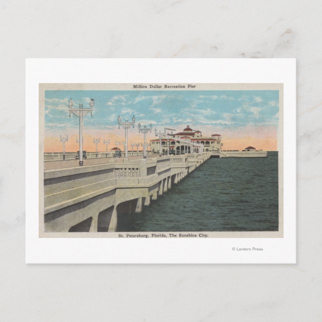St. Petersburg, Florida - Sicht auf Mio. Dollar Postkarte (Vorderseite)