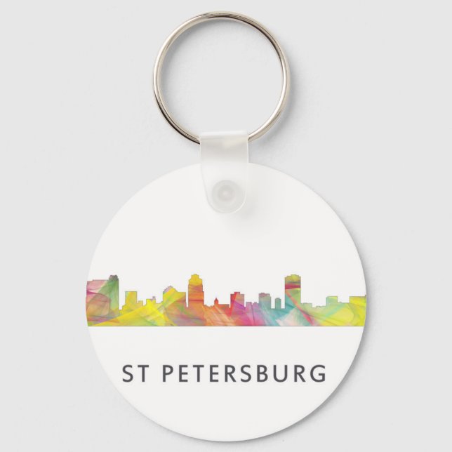 ST PETERSBURG FLORIDA SKYLINE WB1 - SCHLÜSSELANHÄNGER (Vorderseite)