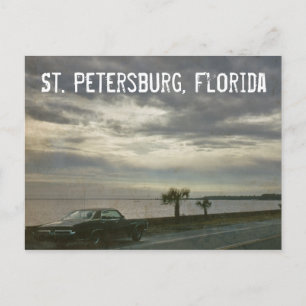St. Petersburg Floride Retro Car 1969 Carte postal