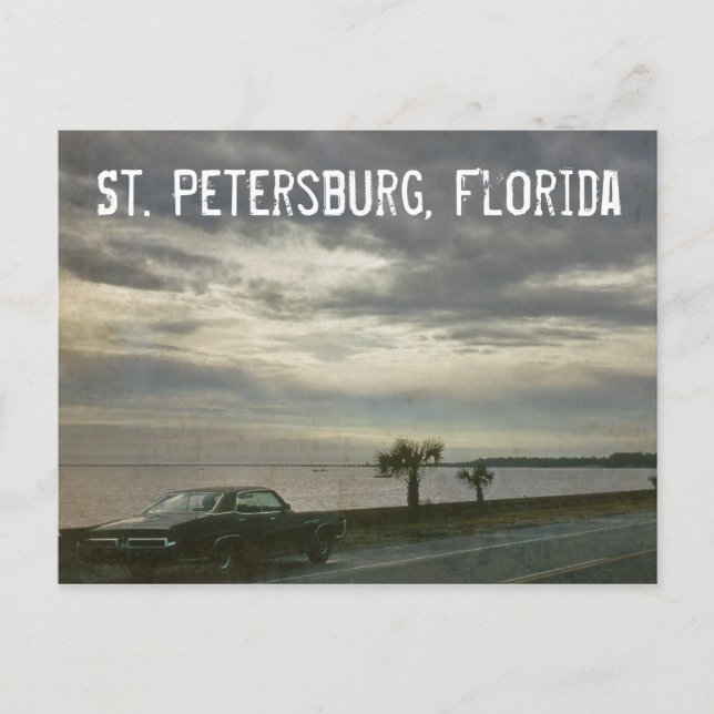 St. Petersburg Floride Retro Car 1969 Carte postal (Devant)