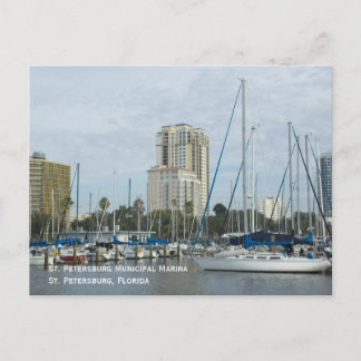 St. Petersburg Marina Postcard Postkarte