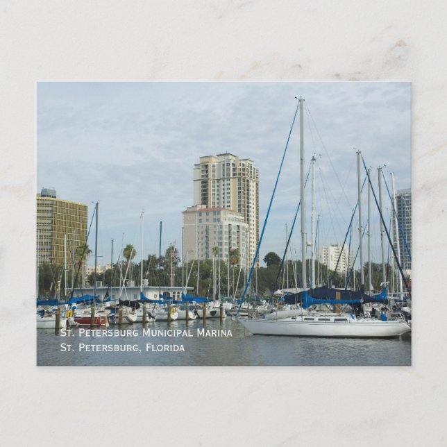 St. Petersburg Marina Postcard Postkarte (Vorderseite)