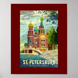 St. Petersburg Russland Vintage Poster