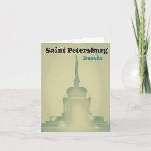 St. Petersburg Russland Vintage-Reiseprint Feiertagskarte