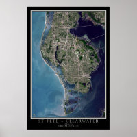St. Petersburg - Satellitenkarte von Clearwater Fl