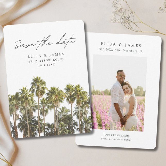 St. Petersburg Wedding Florida Save the Date Einladung (St. Petersburg Save the Date)
