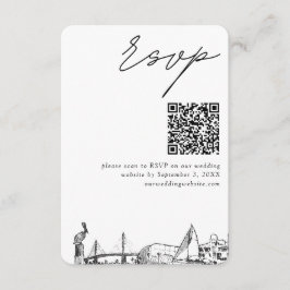 St. Petersburg Wedding RSVP QR Code Small Begleitkarte