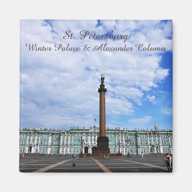 St. Petersburg, Winterpalast und Alexander-Säule Magnet (Vorne)
