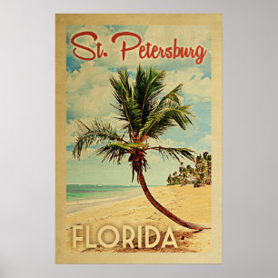 St- PetersburgPalme-Vintage Reise Poster