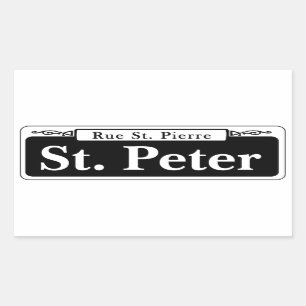 St- Peterst., New- OrleansStraßenschild Rechteckiger Aufkleber