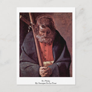 St. Philip by Georges de La Tour Postkarte