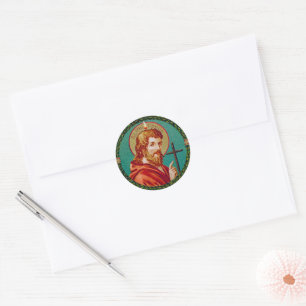 St. Philip der Apostel (JMAS 10) Runder Aufkleber
