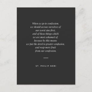 St. Philip Neri Zitat - Erste Bestätigung der schl Postkarte