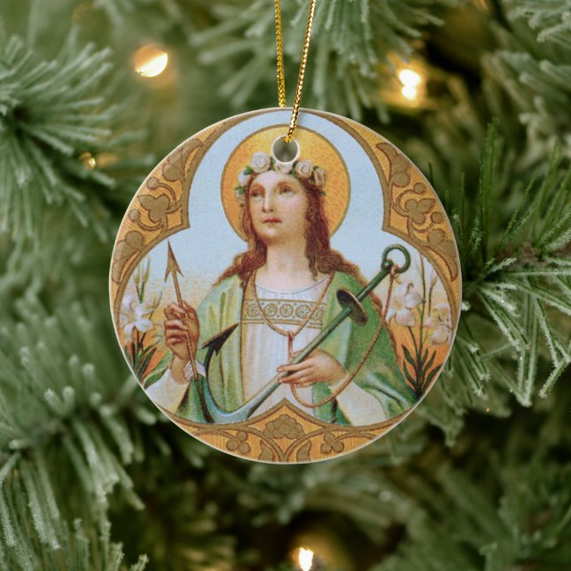 St. Philomena (BK 005) Keramik Ornament (Baum)