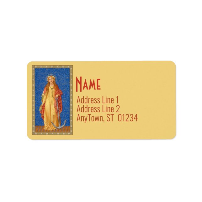 St. Philomena mit Anchor (SNV 051) Adressaufkleber (Vorne)
